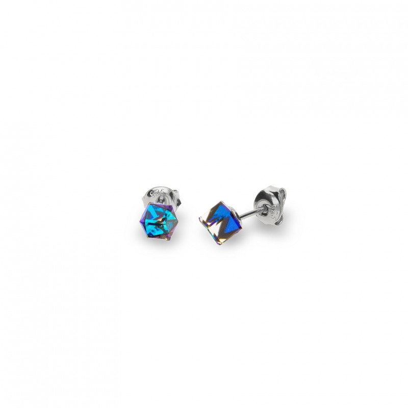 Cube Studs Small Bermuda Blue.