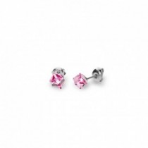 Cube Studs Small Light Rose.