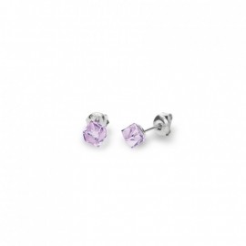 Cube Studs Small Violet.