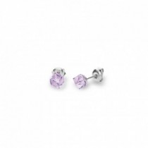 Cube Studs Small Violet.