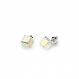 Cube Studs Medium Aurore Boreale.