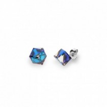 Cube Studs Medium Bermuda Blue.