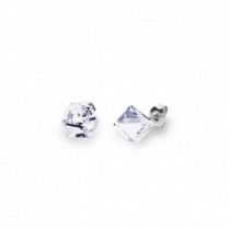 Cube Studs Medium Crystal.