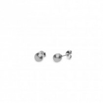 Small Pearl Studs Light Grey