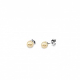 Small Pearl Studs Light Gold Pearl