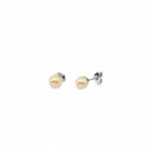 Small Pearl Studs Light Gold Pearl