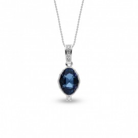 Delia Minor Aquamarine Metallic Blue.
