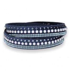 Multistrands Pearl blu e Denim Blue