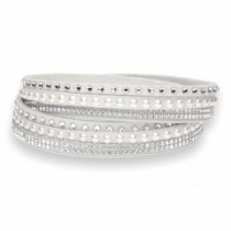 Multistrands Pearl bianco e White Pearl e Crystal.