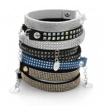 Fantastici Bracciali Donna in argento con Spark.Snake in Alcantara